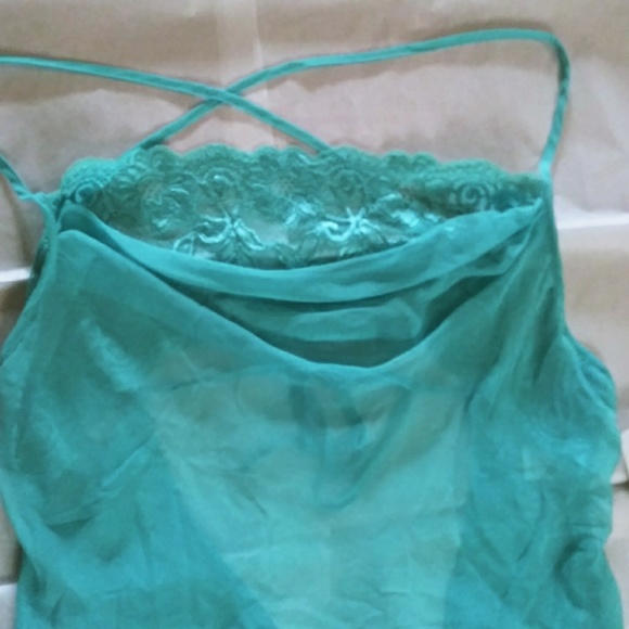Aquamarine Sheer Chemise - Picture 2 of 8